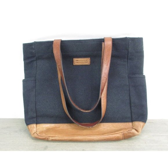 BEN MINKOFF  Large Bag wool,Leather  Navy Weekender 14/16 inch's - Picture 1 of 5